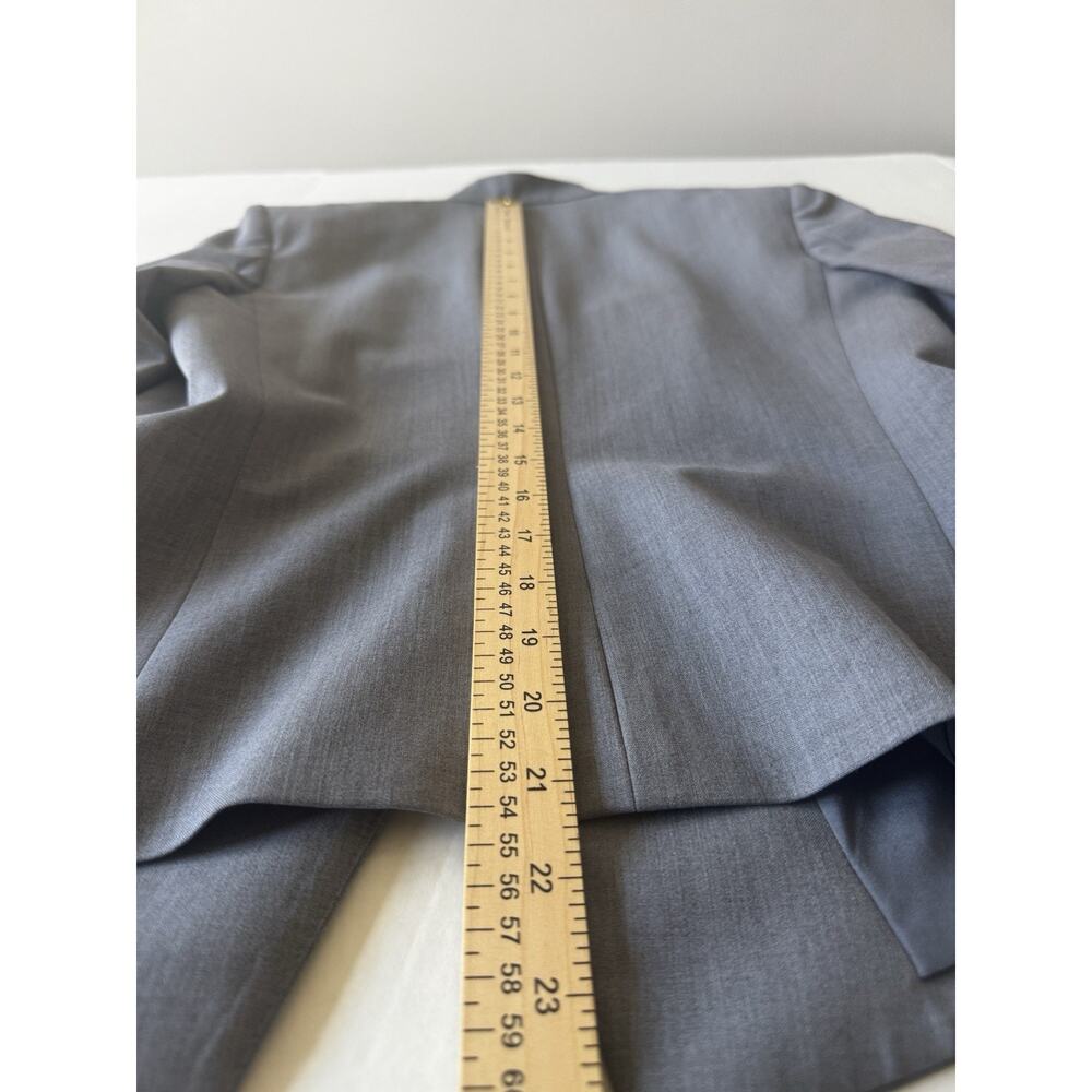 THEORY Lanai Tailor Edition 5 Wool Open Blazer Jacket Gray Women Size 6 Slim Fit - Picture 9 of 12